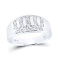 thumbnail image 1 of Solid 10K White Gold Channel-set Real Natural Diamond Mens Raised Wedding Band 1 Carat - Size - 11.5 ( 1.02 Cttw ), 1 of 2