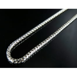 10k White Gold Franco Box Chain Necklace 2mm 24-40