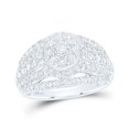 thumbnail image 1 of Solid 10K White Gold Real Natural Diamond Cluster Anniversary Ring for Women 1 Carat - Size - 8 ( 1.06 Cttw ), 1 of 2