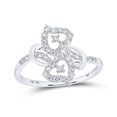 thumbnail image 1 of Solid 10K White Gold Real Natural Diamond Heart Anniversary Ring for Women 1/3 Carat - Size - 7 ( .33 Cttw ), 1 of 2