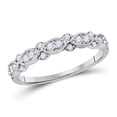 thumbnail image 1 of Solid 10K White Gold Real Natural Diamond Stackable Wedding Band Anniversary Ring for Women 1/4 Carat - Size - 8.5 ( .25 Cttw ), 1 of 2