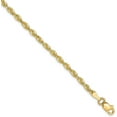 thumbnail image 1 of Solid 10K Yellow Gold 2.7mm Diamond-Cut Lightweight Rope Chain - 8" Bracelet, 1 of 4