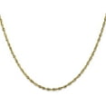 thumbnail image 1 of Solid 10K Yellow Gold 2mm Diamond-Cut Lightweight Rope Chain - 8" Bracelet, 1 of 8