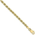 thumbnail image 1 of Solid 10K Yellow Gold 3.2mm Diamond-Cut Rope Chain - 7" Bracelet, 1 of 4