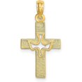 thumbnail image 1 of Solid 10K Yellow Gold Dove In Cross Charm - 23.1mm, 1 of 6