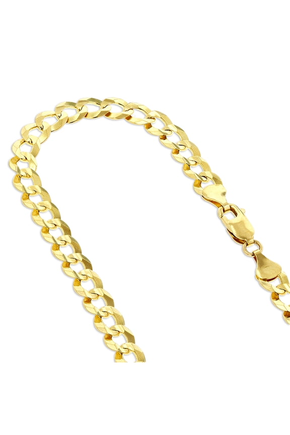 Solid 10K Yellow Gold Italy Cuban Curb Link Chain Necklace 2.8mm Wide 18 Long with Lobster Clasp