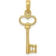 thumbnail image 1 of Solid 10K Yellow Gold Polished 3-D Key Charm - 26mm, 1 of 7