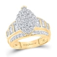 thumbnail image 1 of Solid 10K Yellow Gold Real Natural Diamond Oval Engagement Ring 2 Carat - Size - 5 ( 2.09 Cttw ), 1 of 2