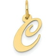 thumbnail image 1 of Solid 10K Yellow Gold Small Fancy Script Initial C Charm - 16mm, 1 of 6