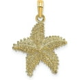 thumbnail image 1 of Solid 10K Yellow Gold Starfish W/Beaded Texture Charm, 1 of 6