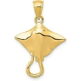 thumbnail image 1 of Solid 10K Yellow Gold Stingray Pendant - 27mm, 1 of 5
