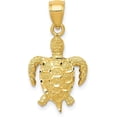 thumbnail image 1 of Solid 10K Yellow Gold Turtle Pendant - 26mm, 1 of 6