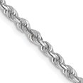 thumbnail image 1 of Solid 10k White Gold 3.2mm Diamond Cut Quadruple Rope Chain - 30", 1 of 8
