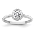 thumbnail image 1 of Solid 10k White Gold CZ Cubic Zirconia Anniversary Ring Band Size 8, 1 of 4