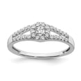 thumbnail image 1 of Solid 10k White Gold Diamond Engagement Ring Size 6 (.34 cttw.), 1 of 8