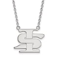 thumbnail image 1 of Solid 10k White Gold Official Indiana State University Large Pendant Necklace Charm Chain - with Secure Lobster Lock Clasp 18" (Width = 23mm ), 1 of 4