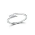thumbnail image 1 of Solid 10k White Gold Round Diamond 3 Three Stone Bridal Engagement Wedding Anniversary Ring Band 1/10 Ct. - Size 6.5, 1 of 2