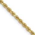thumbnail image 1 of Solid 10k Yellow Gold 2.2mm Diamond-cut Rope Chain - 7" Bracelet, 1 of 8