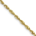 thumbnail image 1 of Solid 10k Yellow Gold 2.2mm Extra-Light Diamond Cut Rope Chain - 16", 1 of 8