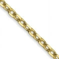 thumbnail image 1 of Solid 10k Yellow Gold 2.4mm Diamond Cut Round Open Link Cable Chain - 24", 1 of 8
