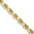 thumbnail image 1 of Solid 10k Yellow Gold 3.5mm Diamond-cut Rope Chain - 8" Bracelet, 1 of 8