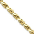 thumbnail image 1 of Solid 10k Yellow Gold 3.7mm Diamond-cut Rope Chain - 7" Bracelet, 1 of 8