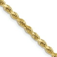 thumbnail image 1 of Solid 10k Yellow Gold 3mm Diamond-cut Rope Chain - 24", 1 of 8