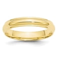 thumbnail image 1 of Solid 10k Yellow Gold 4mm Plain Classic Dome with Flat Edge Men's Wedding Band Ring Size 11.5, 1 of 4