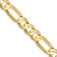thumbnail image 1 of Solid 10k Yellow Gold 7mm Concave Open Figaro Chain - 22", 1 of 8