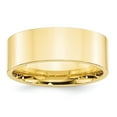 thumbnail image 1 of Solid 10k Yellow Gold 8mm Men's Flat Comfort Fit Plain Classic Wedding Band Ring Size 6.5, 1 of 4