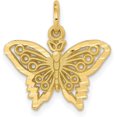 thumbnail image 1 of Solid 10k Yellow Gold Butterfly Charm - 18mm, 1 of 5