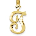 thumbnail image 1 of Solid 10k Yellow Gold Initial T Pendant - 0.9gm, 1 of 5