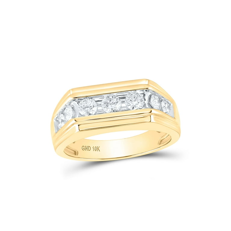 MEN'S BAND 1.00CT ROUND DIAMOND 10K WHITE GOLD MEN'S BAND 1.00CT ROUND DIAMOND 10K WHITE GOLD