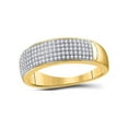 thumbnail image 1 of Solid 10k Yellow Gold Men's Round Diamond Wedding Band Ring 1/3 Ct. - Size 9.5, 1 of 2