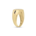 thumbnail image 1 of Solid 10k Yellow Gold Round Diamond Square Cluster Bridal Wedding Engagement Ring Band 1/6 Ct. - Size 5.5, 1 of 2