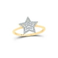 thumbnail image 1 of Solid 10k Yellow Gold Round Diamond Star Engagement Wedding Anniversary Ring Band 1/20 Ct. - Size 7.5, 1 of 2