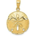 thumbnail image 1 of Solid 10k Yellow Gold Sand Dollar Pendant - 26mm, 1 of 6