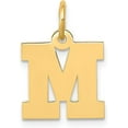thumbnail image 1 of Solid 10k Yellow Gold Small Block Initial M Charm - 18mm, 1 of 6