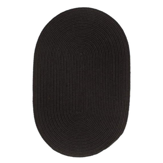 Solid 10x13 Wool Rug Black