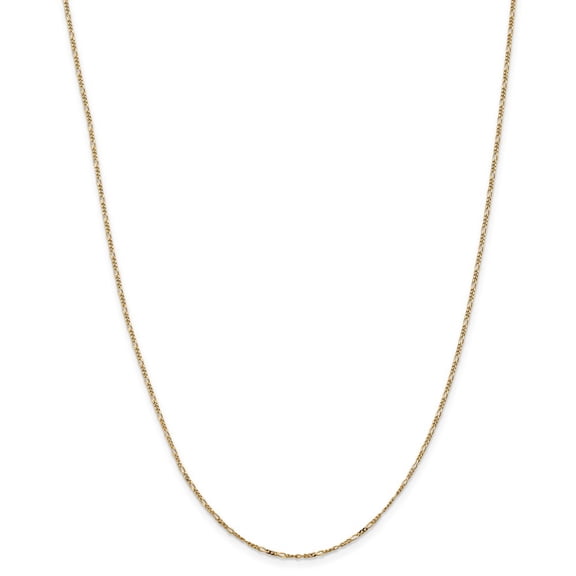 Solid 14K 1.25mm Flat Figaro Chain Bracelet / Anklet