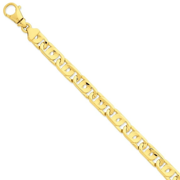 Solid 14K 10.2mm Polished Fancy Link Bracelet