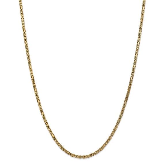 Solid 14K 2.5mm Byzantine Chain Bracelet / Anklet