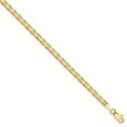 thumbnail image 1 of Solid 14K 3mm Concave Anchor Chain Bracelet / Anklet, 1 of 3