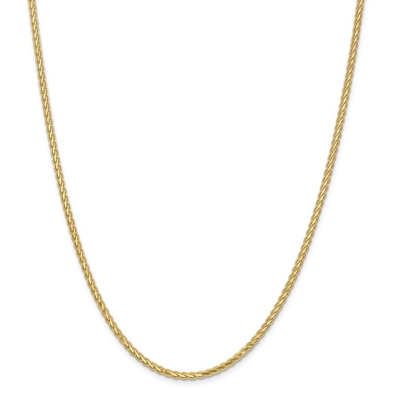 Solid 14K 3mm Flat Wheat Chain Bracelet / Anklet