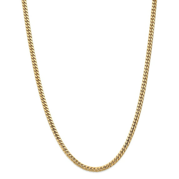 Solid 14K 4.3mm Domed Curb Chain Bracelet / Anklet