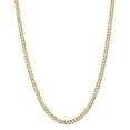thumbnail image 1 of Solid 14K 4.5mm Open Concave Curb Chain Bracelet / Anklet, 1 of 3