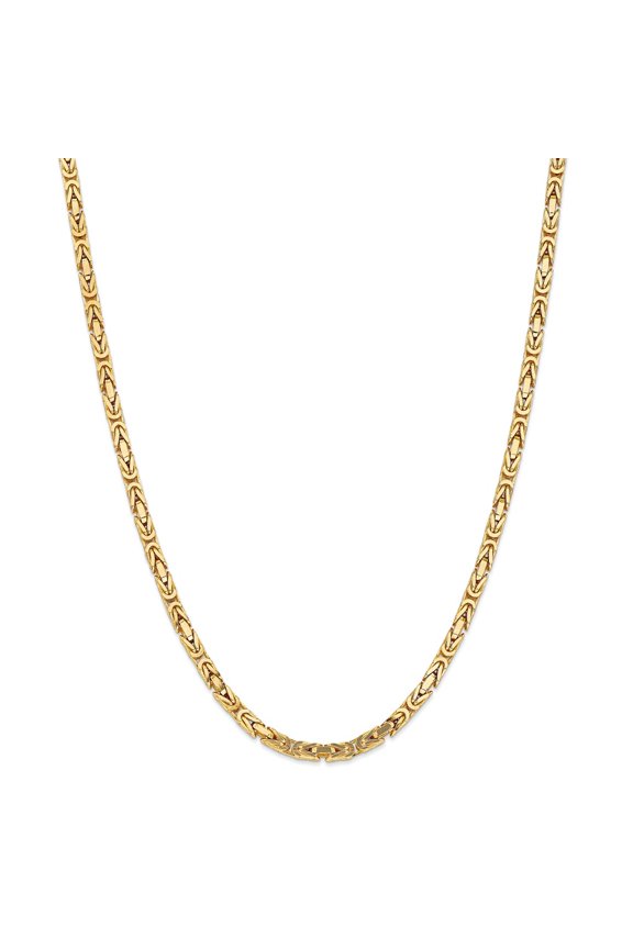 Solid 14K 4mm Byzantine Chain Bracelet / Anklet