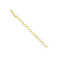 thumbnail image 1 of Solid 14K 6mm Hand-Polished Open Link Chain Bracelet / Anklet, 1 of 1
