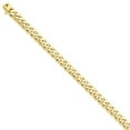 thumbnail image 1 of Solid 14K 8.75mm Hand-polished Rounded Curb Chain Bracelet / Anklet, 1 of 2