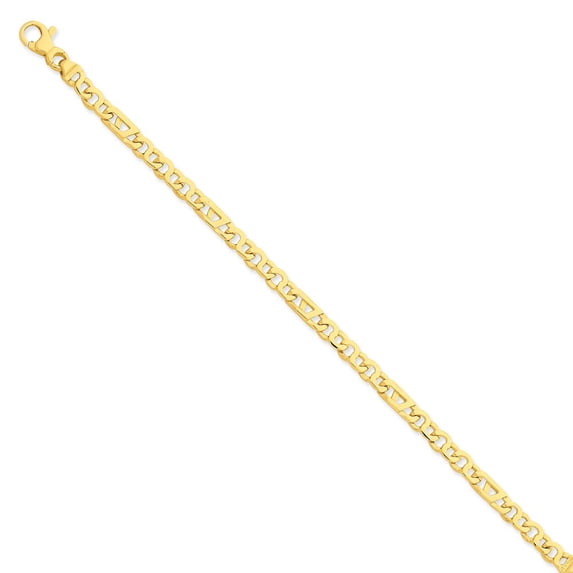 Solid 14K Fancy Link Chain Bracelet / Anklet